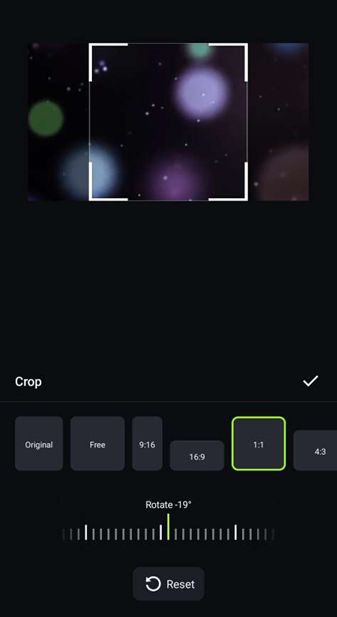 crop video to aspect ratio 1:1 crop video for Instagram