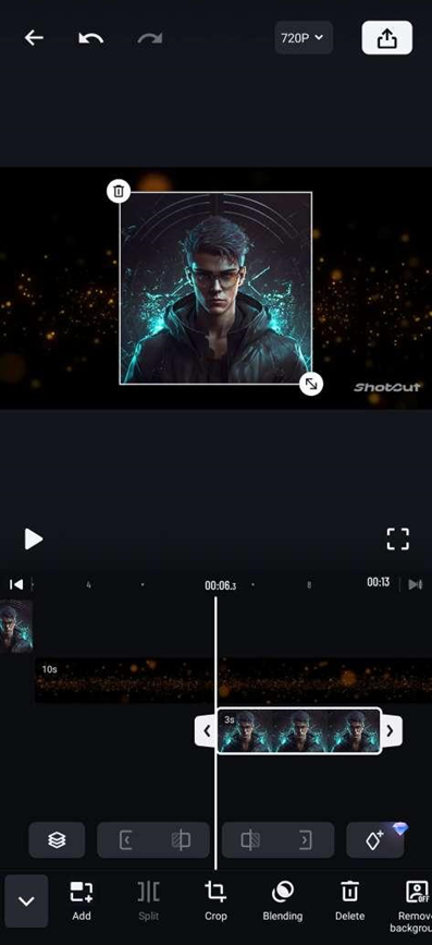 Overlay effect video editing