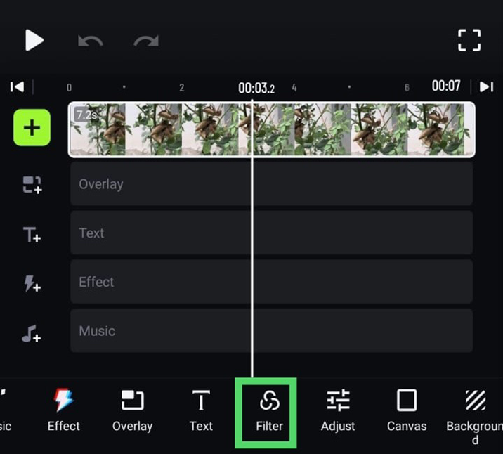 Use VIDEO FILTER for Visual Enhancements with Free video editING APP