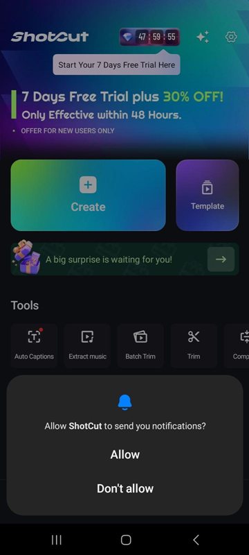 Trimming and Splitting Videos with ShotCut on Android