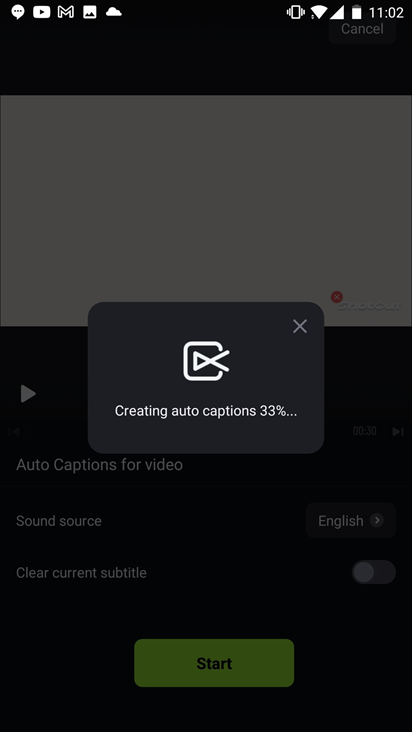 Free Caption Generator on Video editor Android