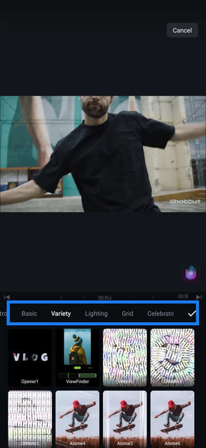 add anime effects to video with free video editing app
